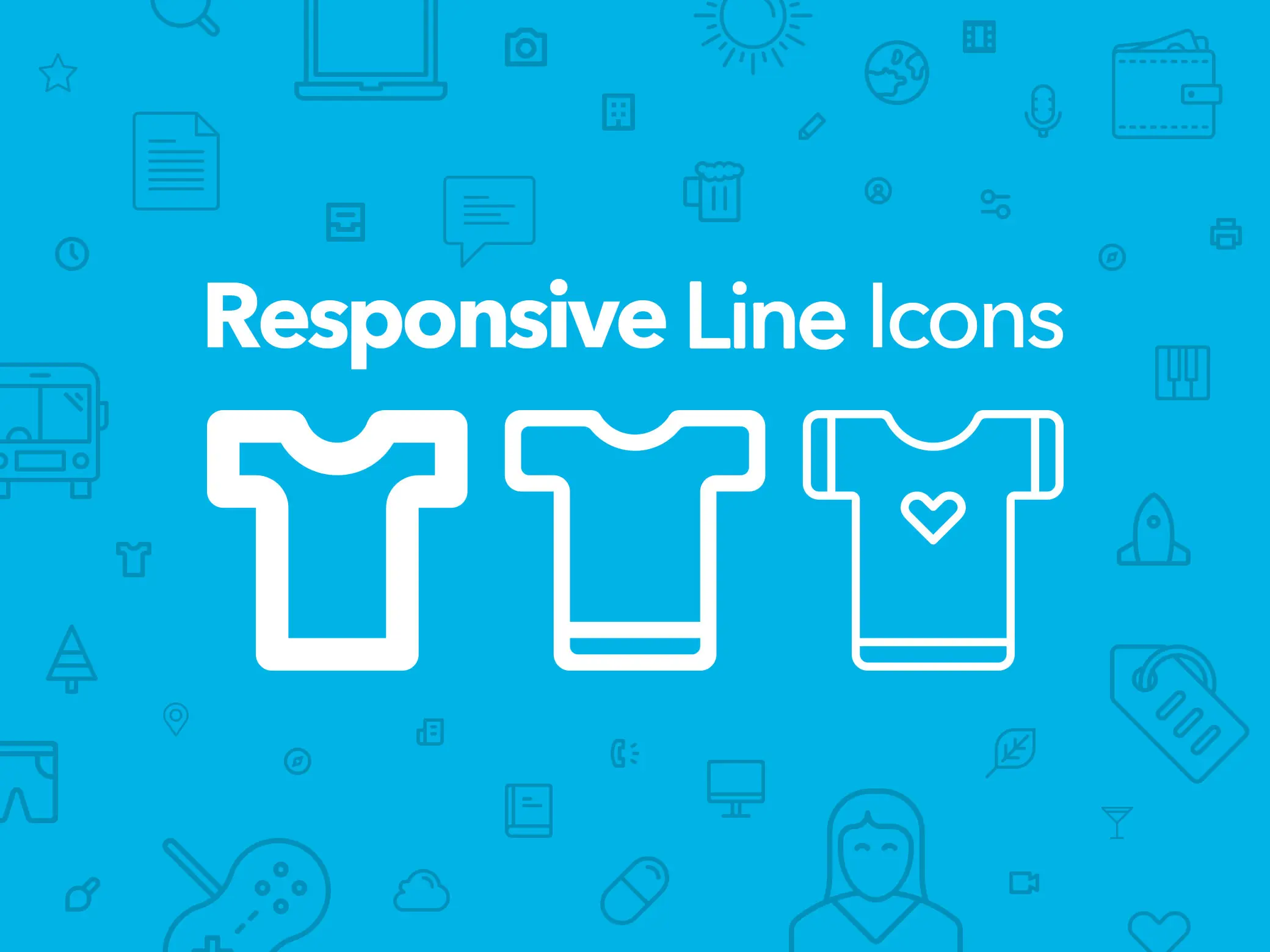 100 Responsive Line Icons: бесплатный набор иконок для веб-дизайна