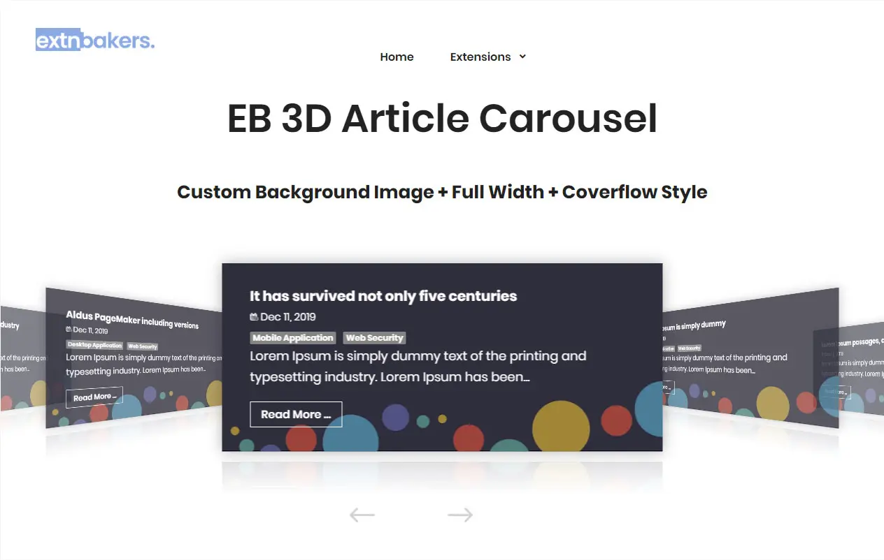 How to create a 3D image gallery in the form of a carousel menu in Joomla