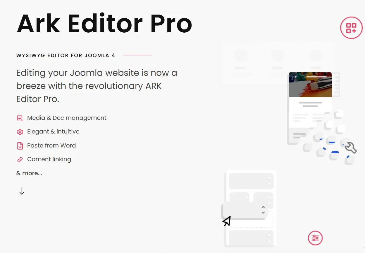 ARK Editor for Joomla: configuring a powerful WYSIWYG editor