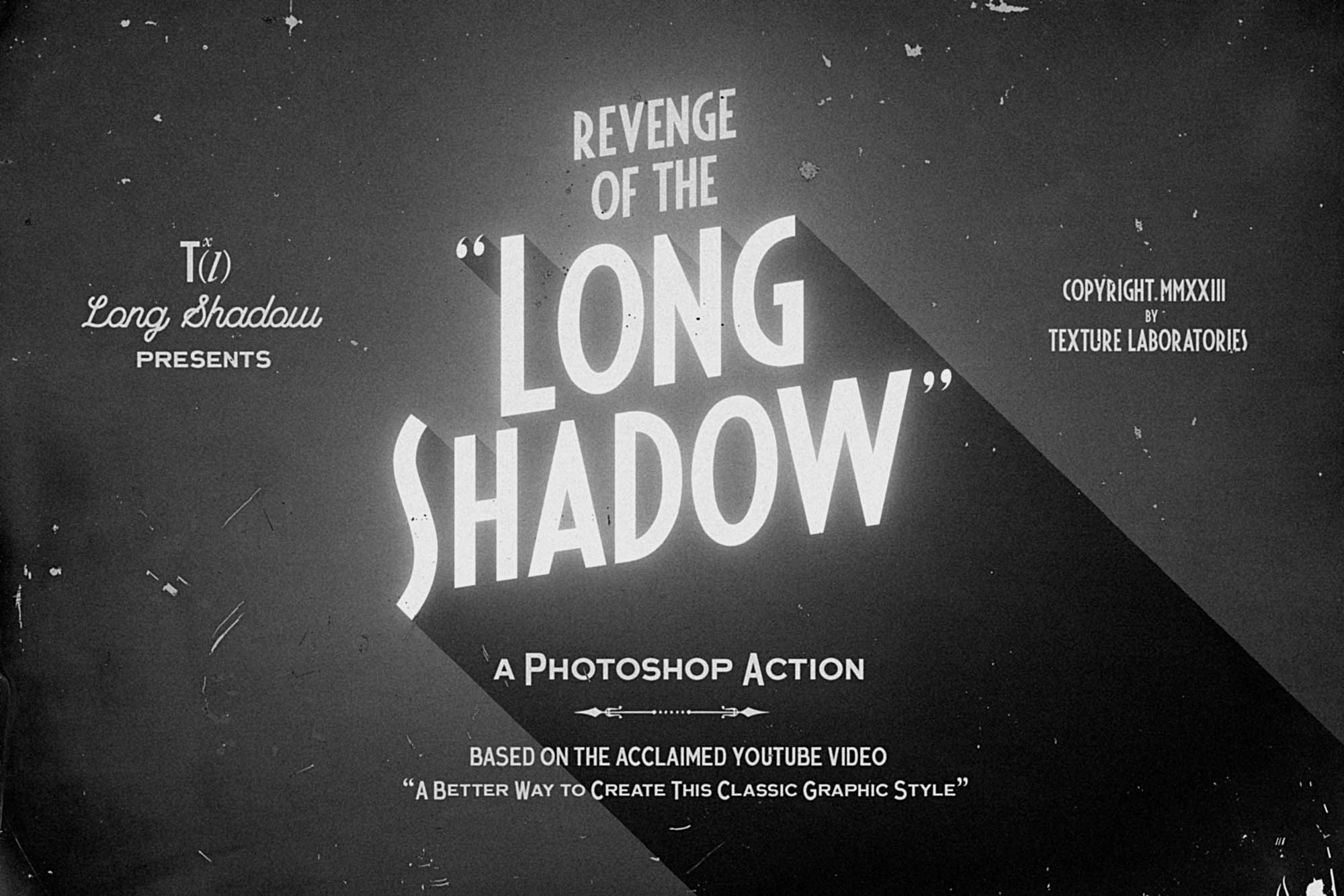 Texture Labs Long Shadow Action - организация теней в Фотошоп