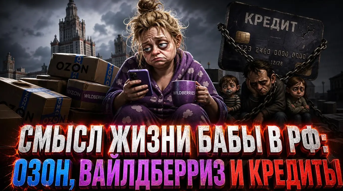 Смысл жизни бабы в РФ: Озон, Вайлдберриз и кредиты